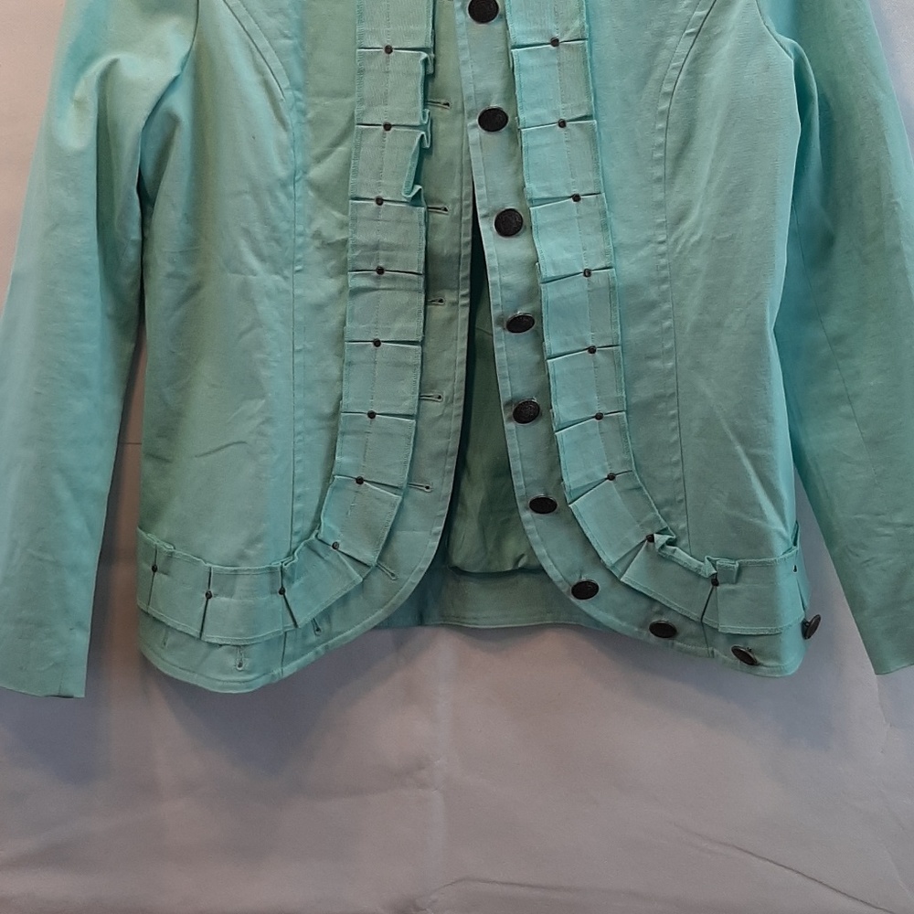 VICTOR COSTA OCCASION  LIGHT GREEN JACKET SIZE S